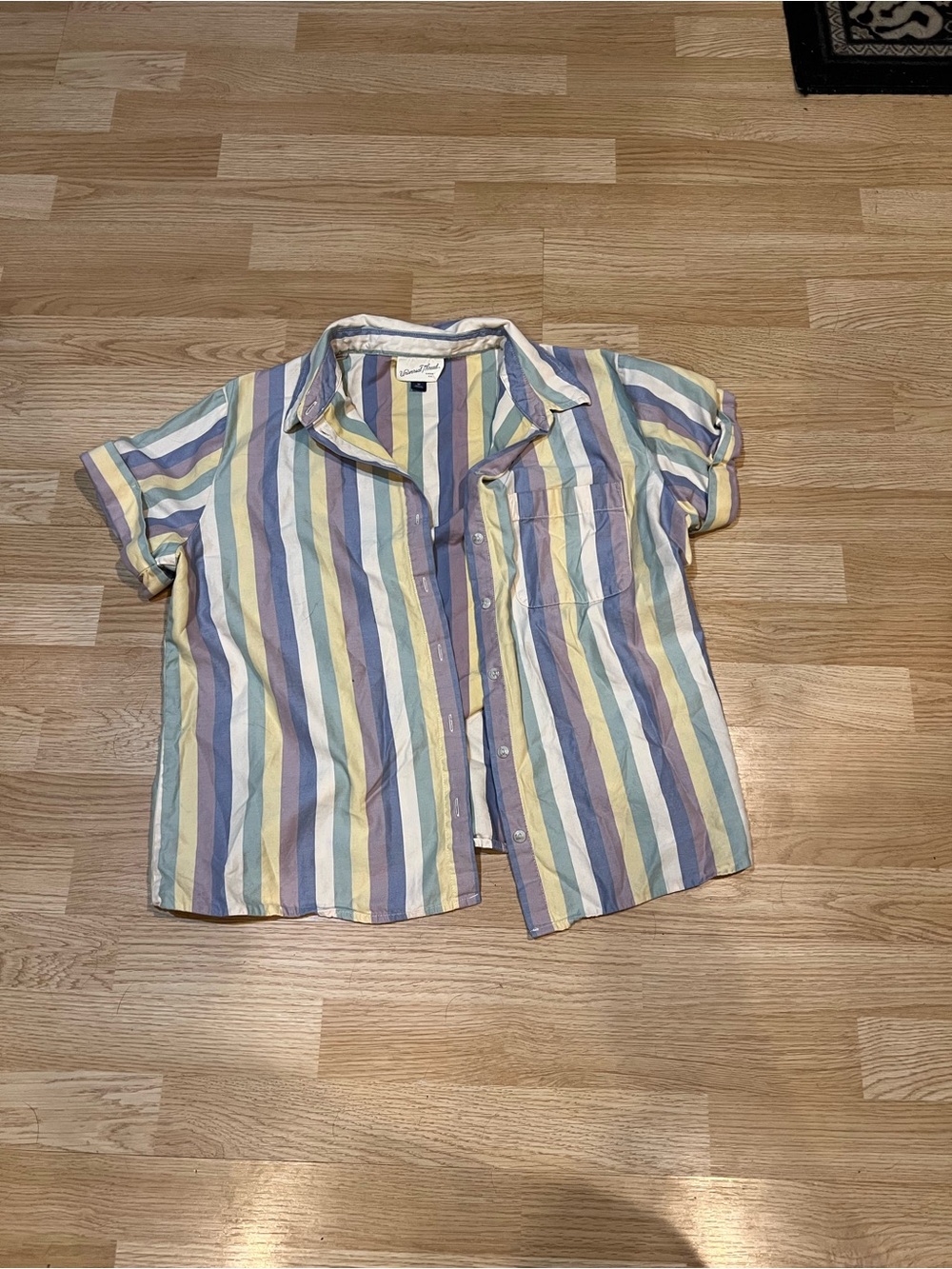 Universal Thread Pastel Multi-Color Striped Button-Down Shirt